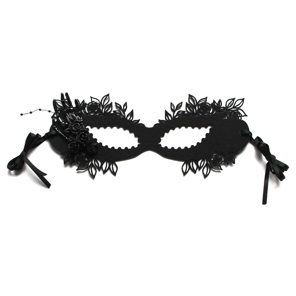 Rose Half-Face Masquerade Mask