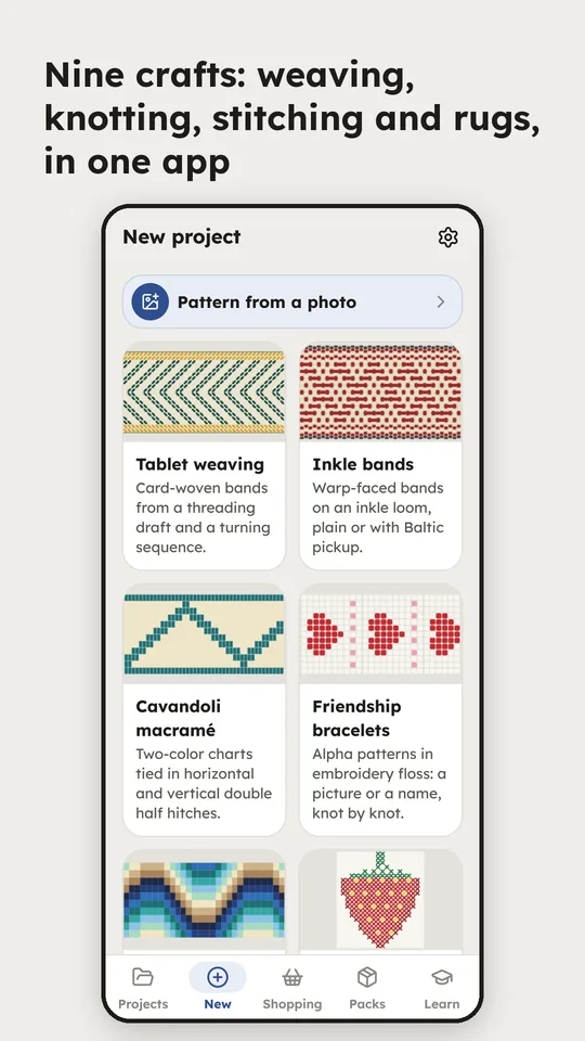 Nine crafts, one app