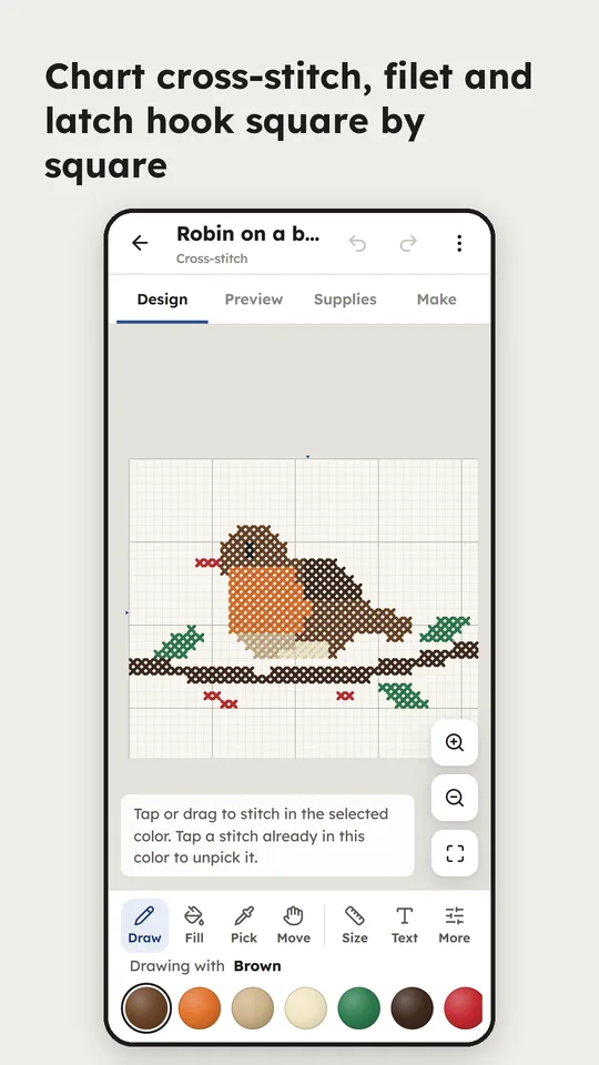 Counted crafts, square by square
