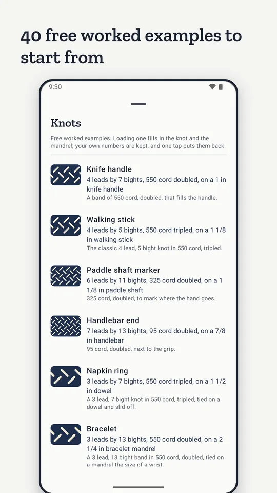 Forty worked examples to start from