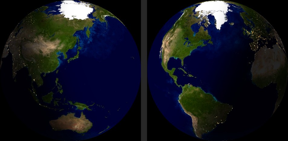 City lights glowing on Earth's night side