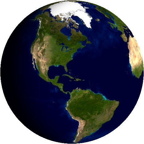 The real day/night terminator on the globe